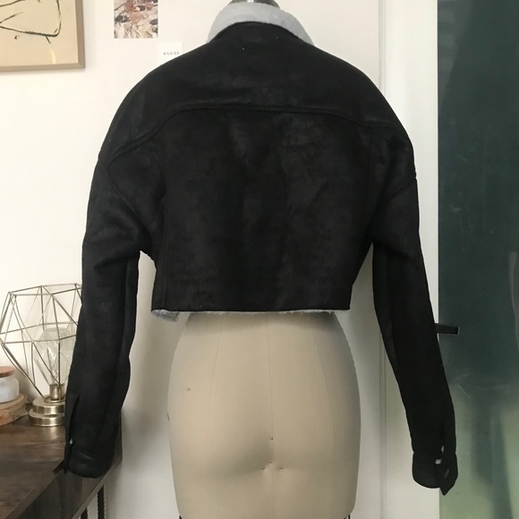 Verge Girl Cropped Jacket (faux fur and suede) - Picture 5 of 6